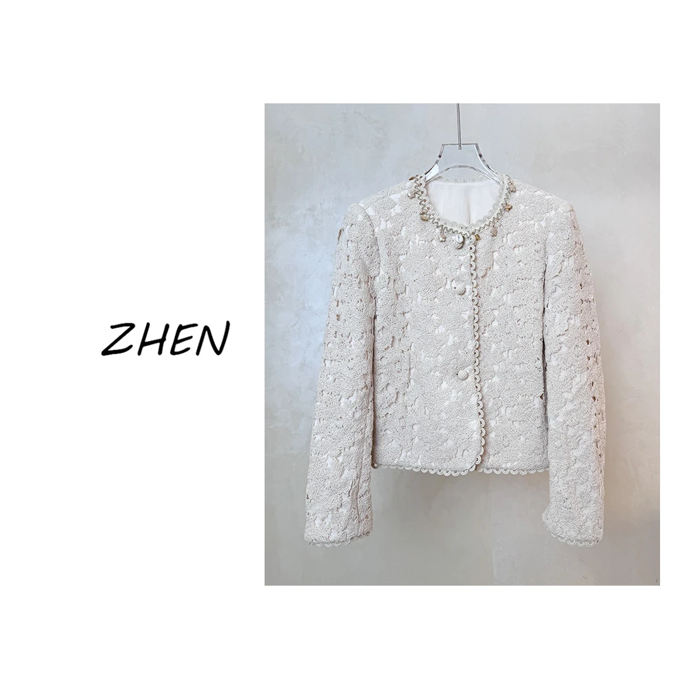【ZHEN】25K00183  2025气质显瘦时尚百搭上新小众设计感外套
