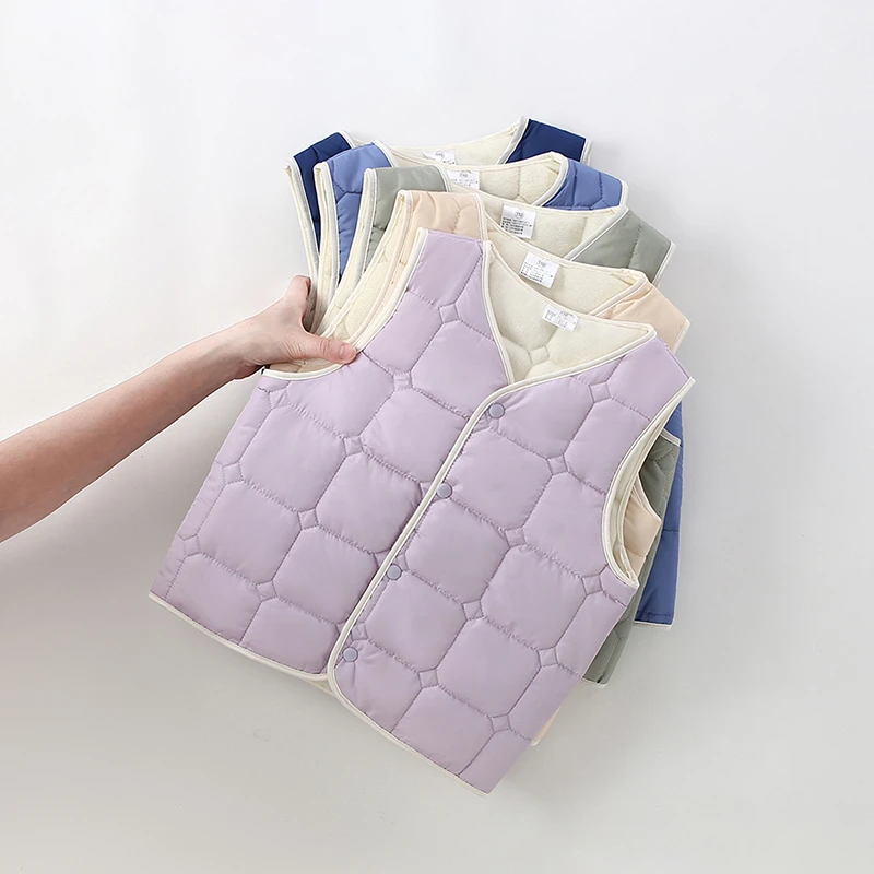 儿童加绒棉马甲2025秋冬新款小童婴幼儿男女童宝宝内穿无袖坎肩