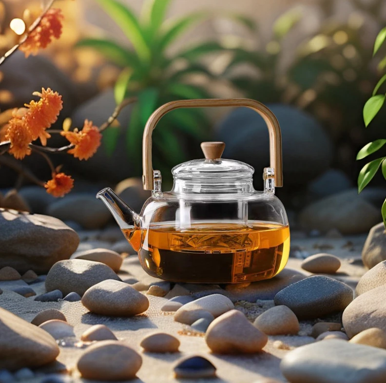 围炉煮茶厂家批发高硼硅玻璃煮茶壶提梁壶煮茶壶烧水泡茶养生壶