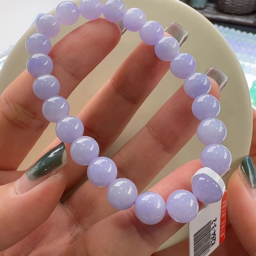 翡翠手链未镶嵌浓紫手串卡8 漏！