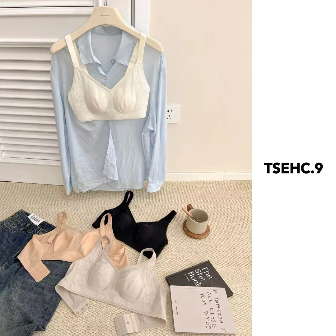 TSEHC.9韩系ins超薄无痕兔耳朵无钢圈果冻面膜吊带文胸背心2050