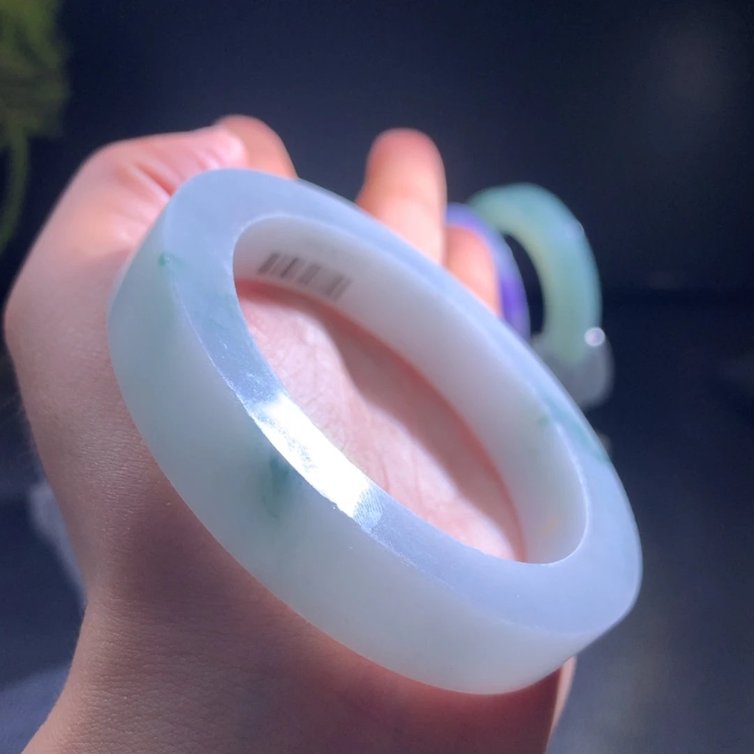 未镶嵌翡翠定制翡翠牛奶飘花57-60