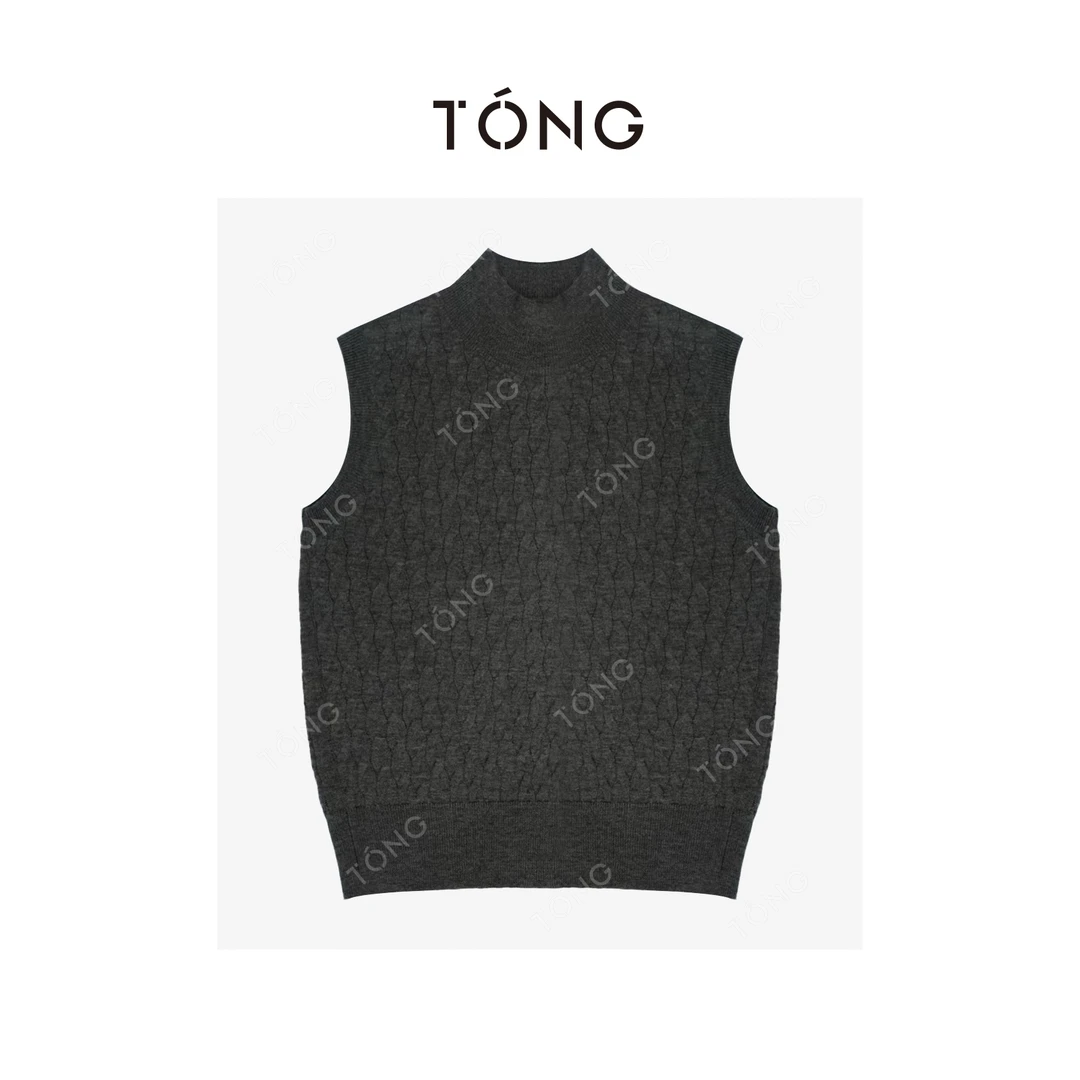 【永恒的瞬间】山羊绒美丽诺绵羊毛针织背心套头衫 GA0038