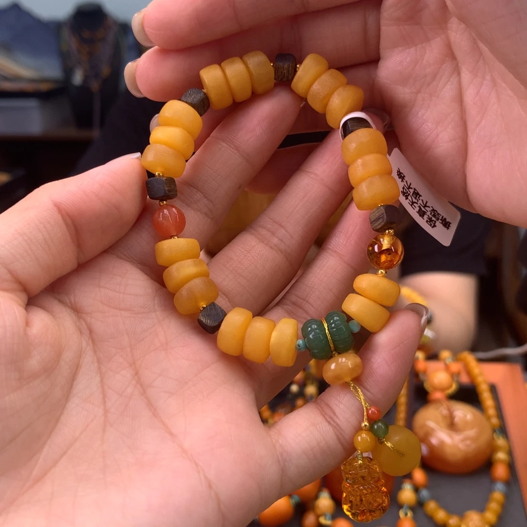 未镶嵌蜜蜡手串天然
