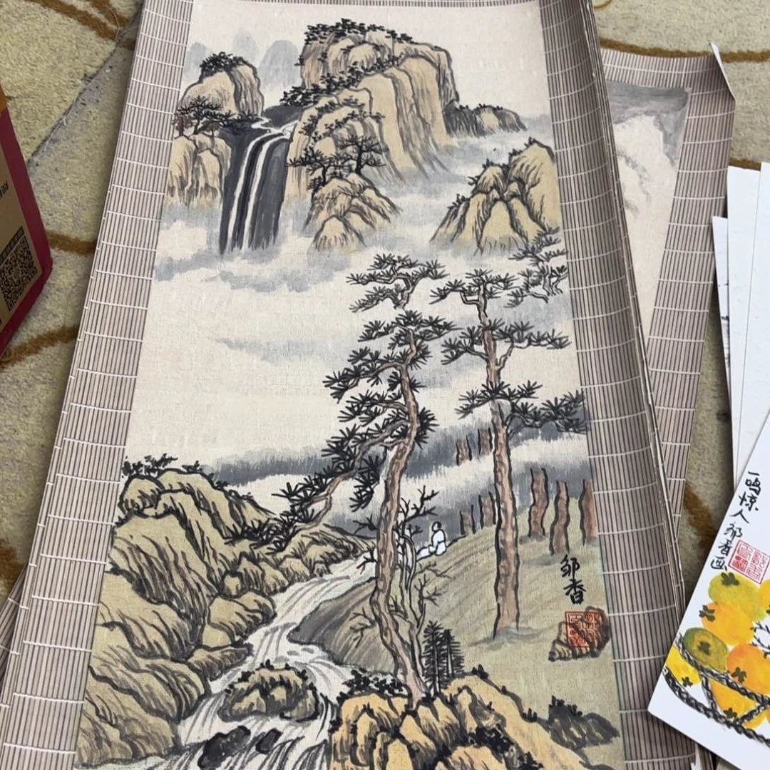 国画邹香卡纸作品艺