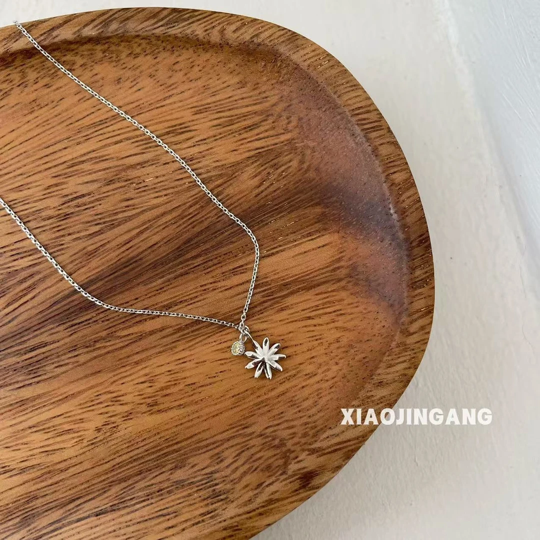 坠链均925银合成锆石 小金刚-【雪天使】项链