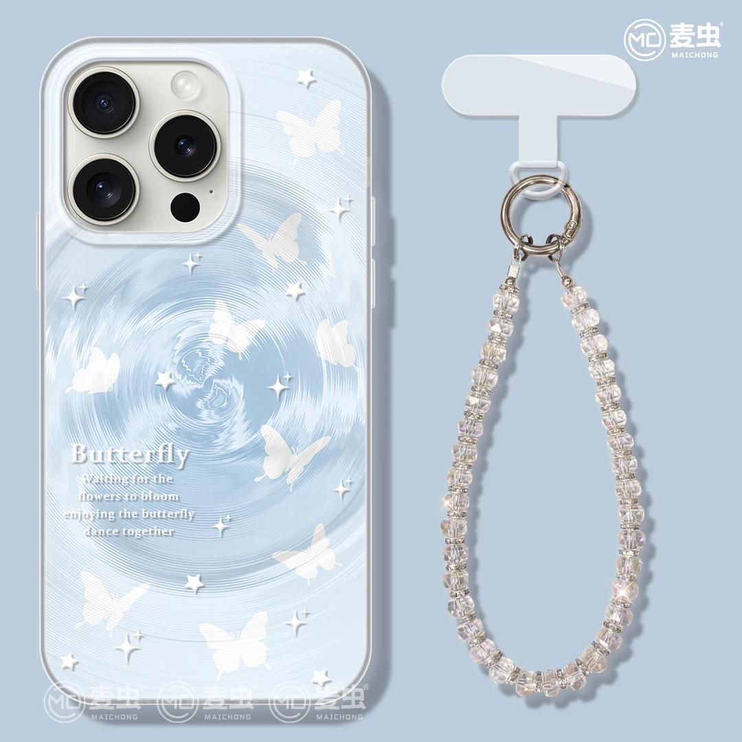 蓝色星星适用于Mate70华为苹果16promax手机壳iPhone15高级小米