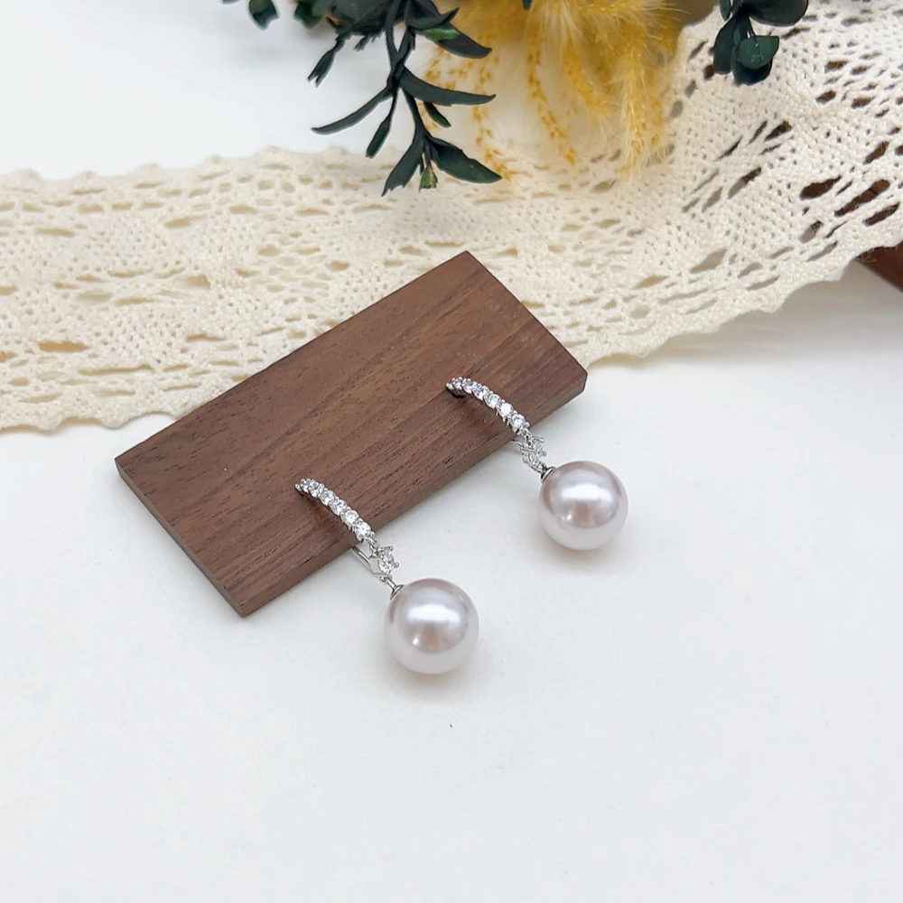 铜合金仿珍珠耳饰 02986 好啊商店 曼塔玫瑰紫施家珠耳钩