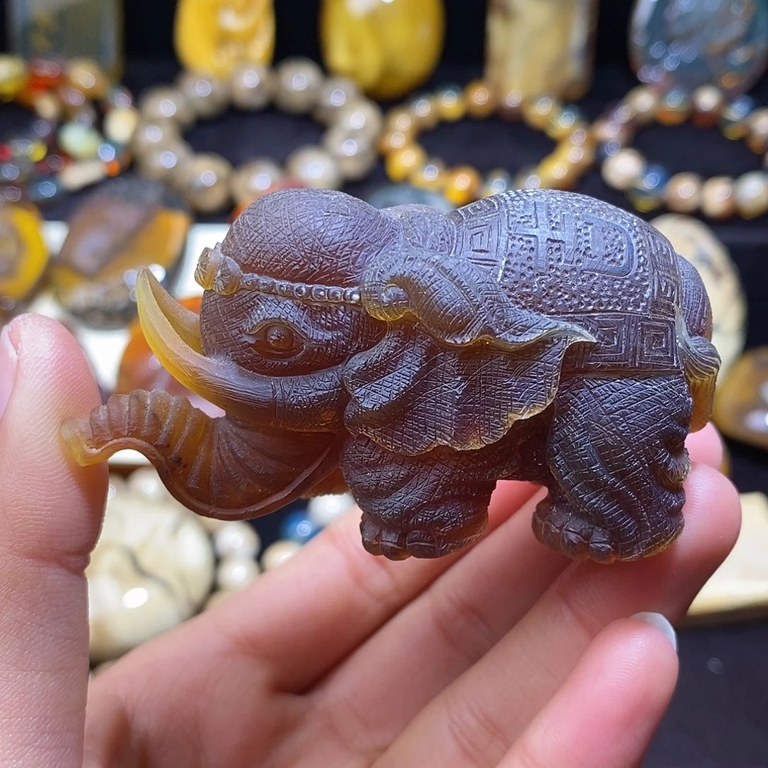 琥珀颈饰未镶嵌42.4克