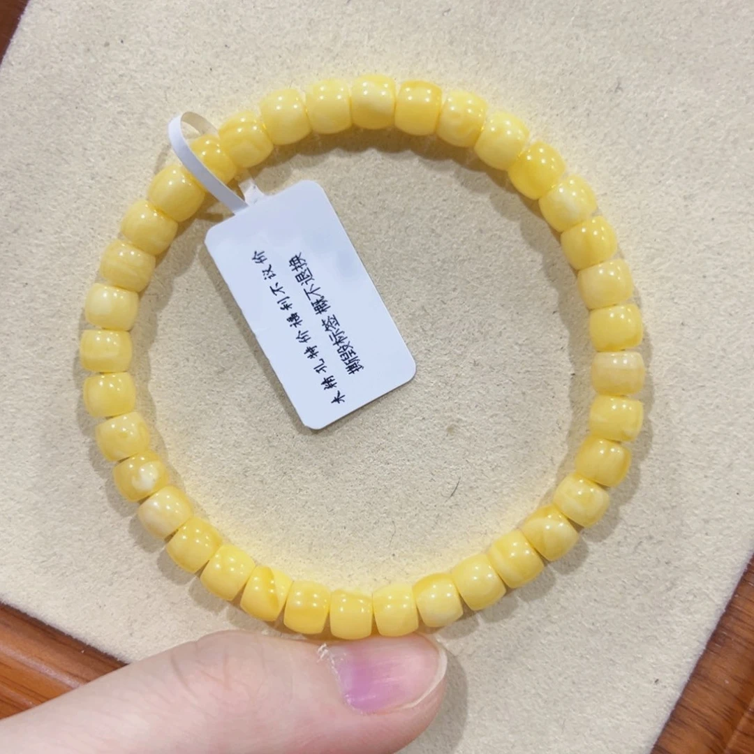 未镶嵌蜜蜡手链6➕满蜡黄白花 薅羊毛 不要特别挑剔噢