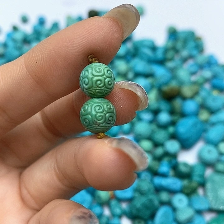 未镶嵌绿松石珠宝半成品