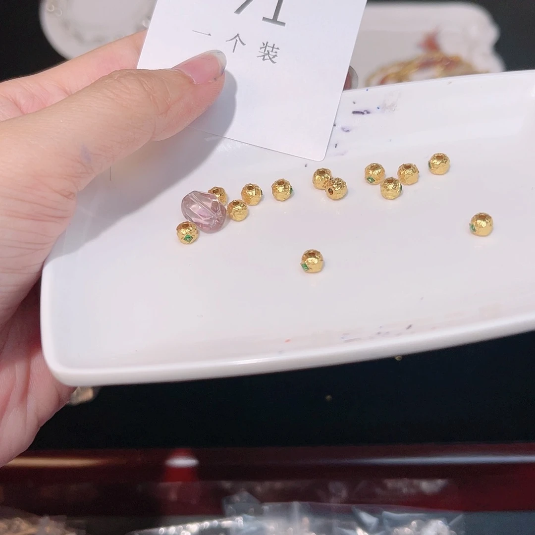紫晶珠宝半成品银S925镀金镶嵌71