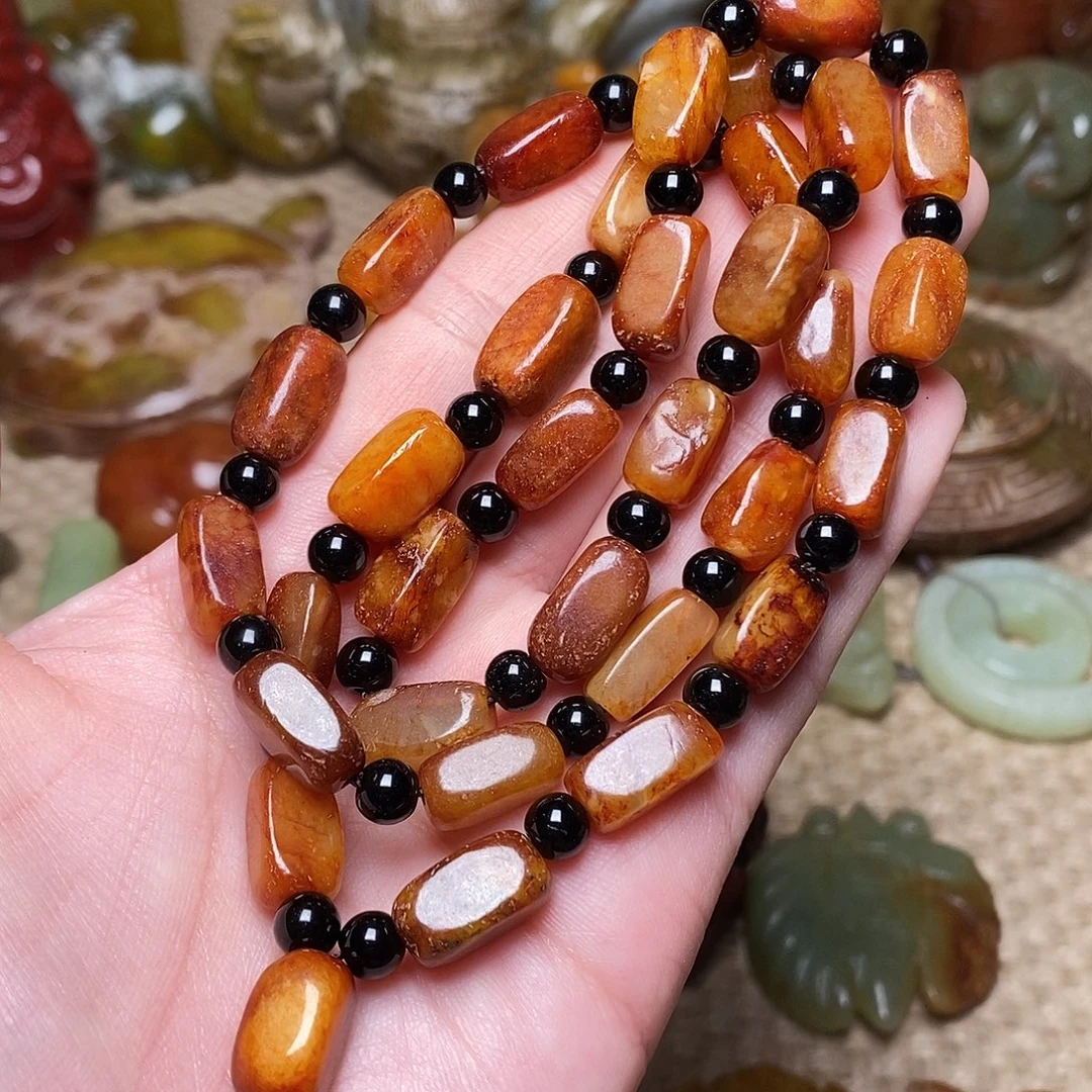 蛇纹石玉未镶嵌颈饰