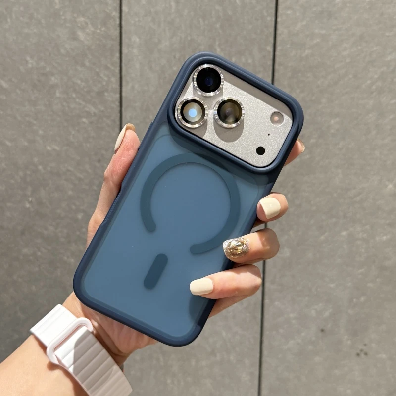 适用iphone17pro手机壳苹果17promax新款Air磁吸壳17超好看炸街蓝