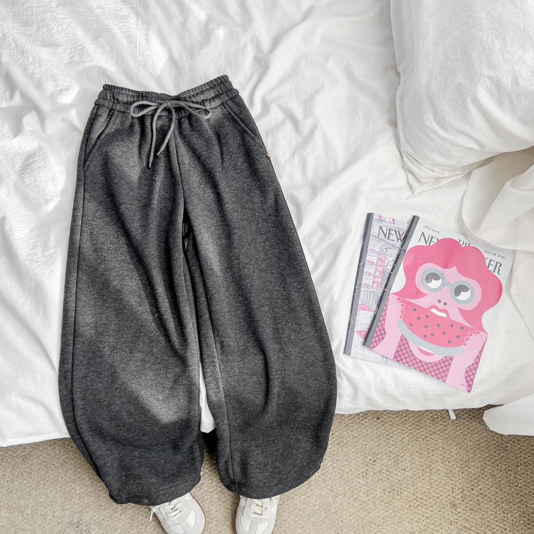 【原版】女童冬装加绒直筒裤儿童保暖长裤中大童裤子BBKDW58936