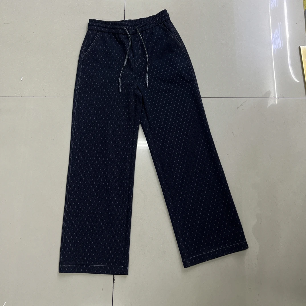 秋冬季新款高腰波点加厚显瘦百搭韩系时尚休闲阔腿裤女1233