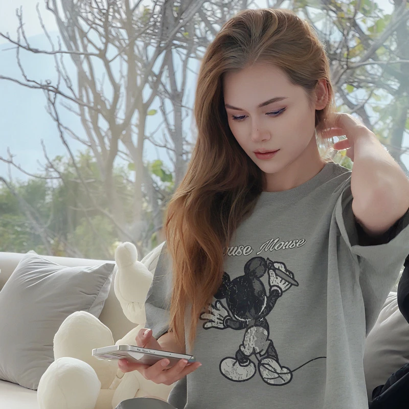 【CC设计】蕾丝刺绣米奇体恤