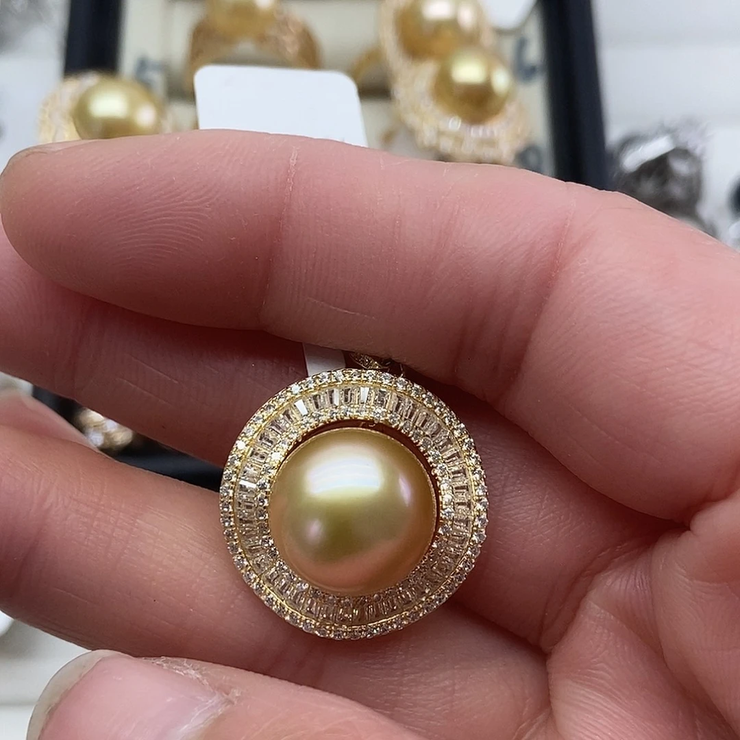 吊坠(不含链)银S925镶嵌海水珍珠@@DD0042