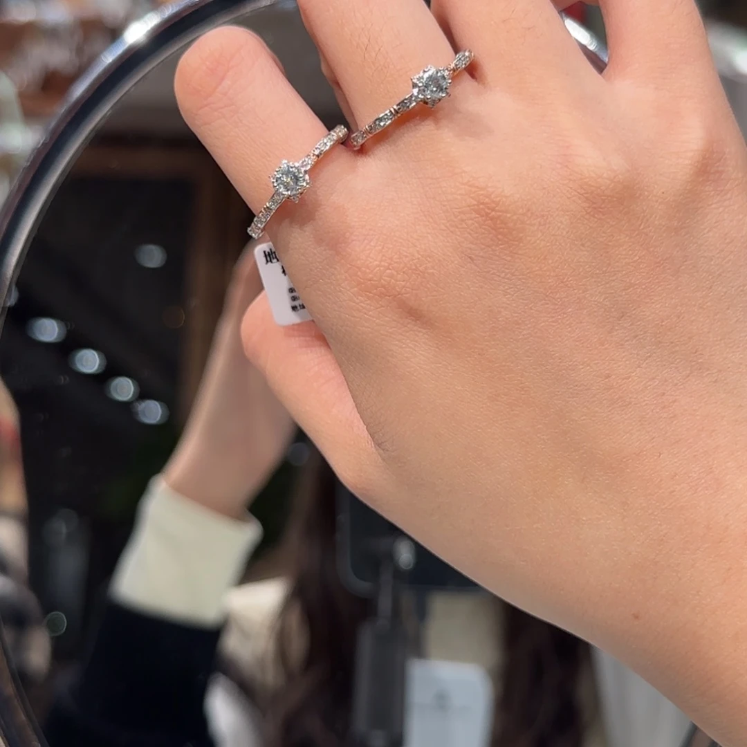 银S925镶嵌戒圈海蓝宝石多样发一