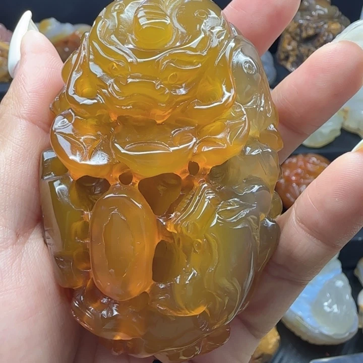 玛瑙/玉髓合金手把件