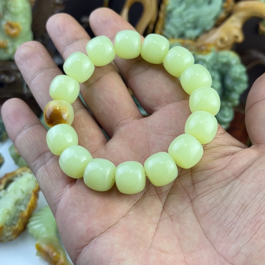 岫岩河磨玉（透闪石质玉）未镶嵌手串