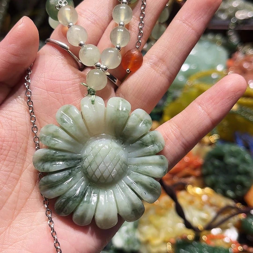 未镶嵌岫玉毛衣链