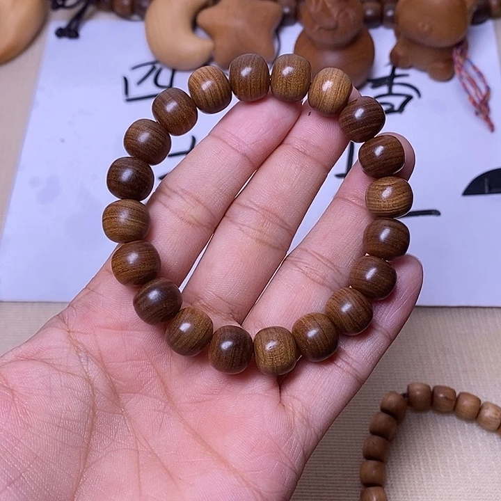 手串/手链檀香木老山檀香黑肉满纹10/11老型珠沉水