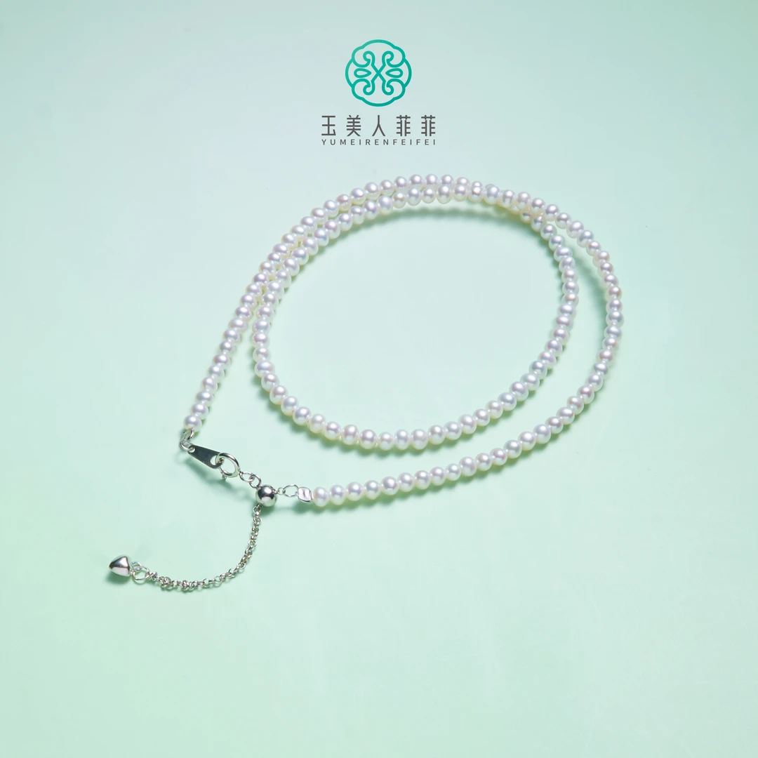 菲菲珠宝好-S925珍珠项链约3mm