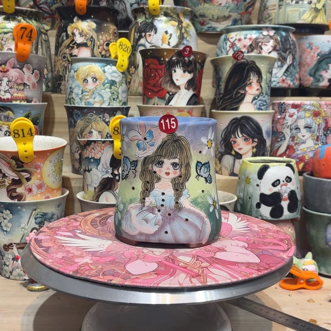 景德镇手绘花盆陶瓷10/14