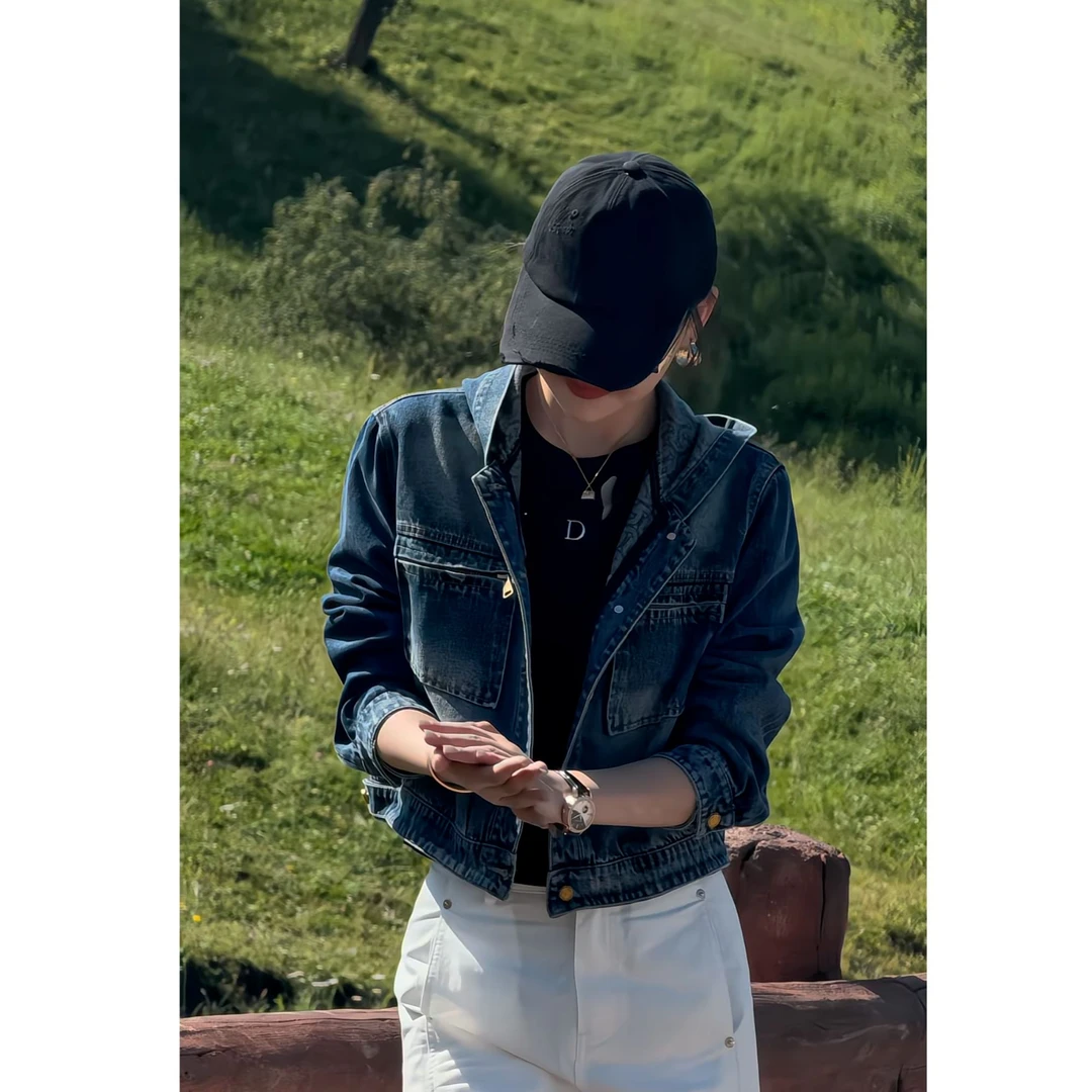 楚楚君 Laugh girl【旷野牛仔】酷飒风高级感宽松牛仔外套 WL53611J