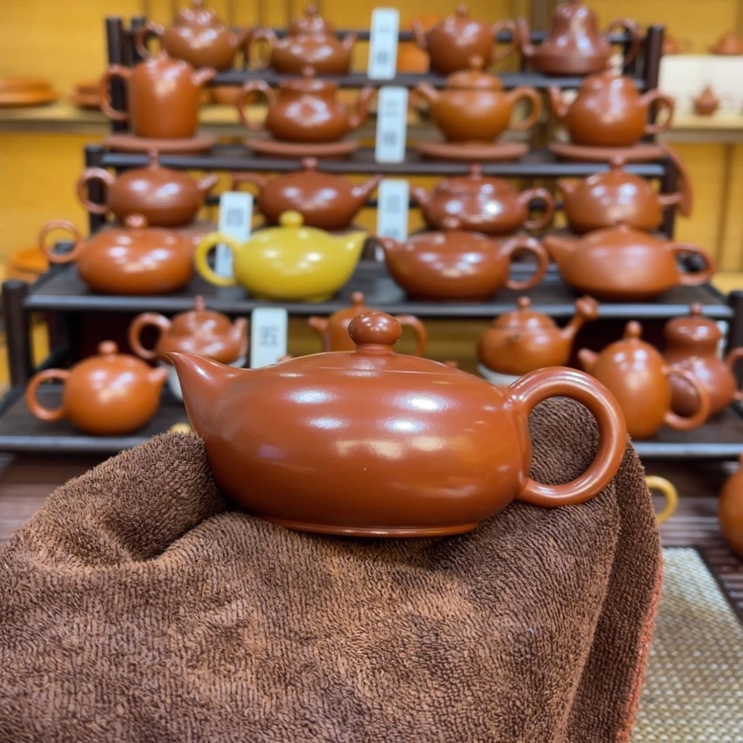 茶壶紫砂潮州手拉壶 红