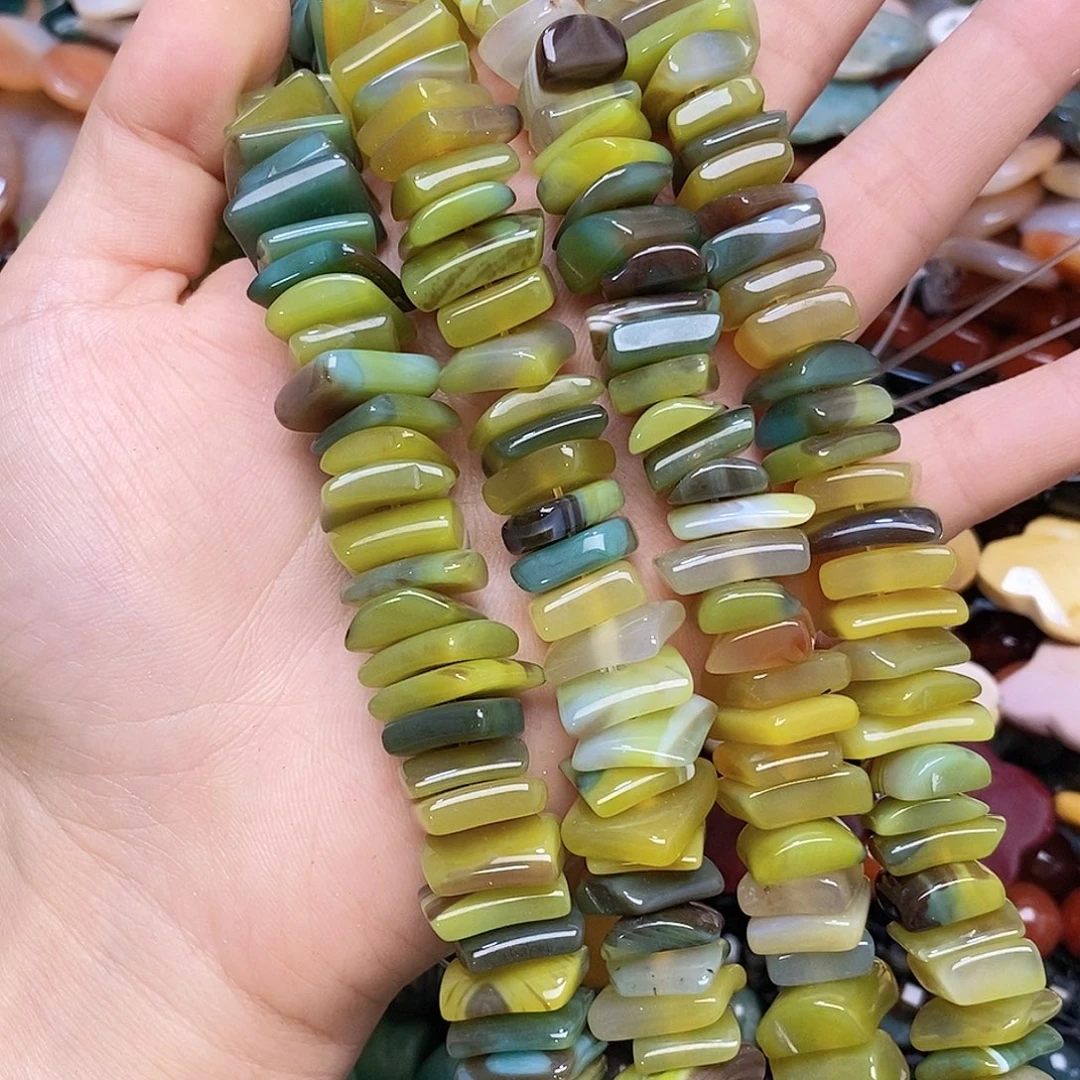 玛瑙/玉髓未镶嵌珠宝半成品玛瑙片片一条