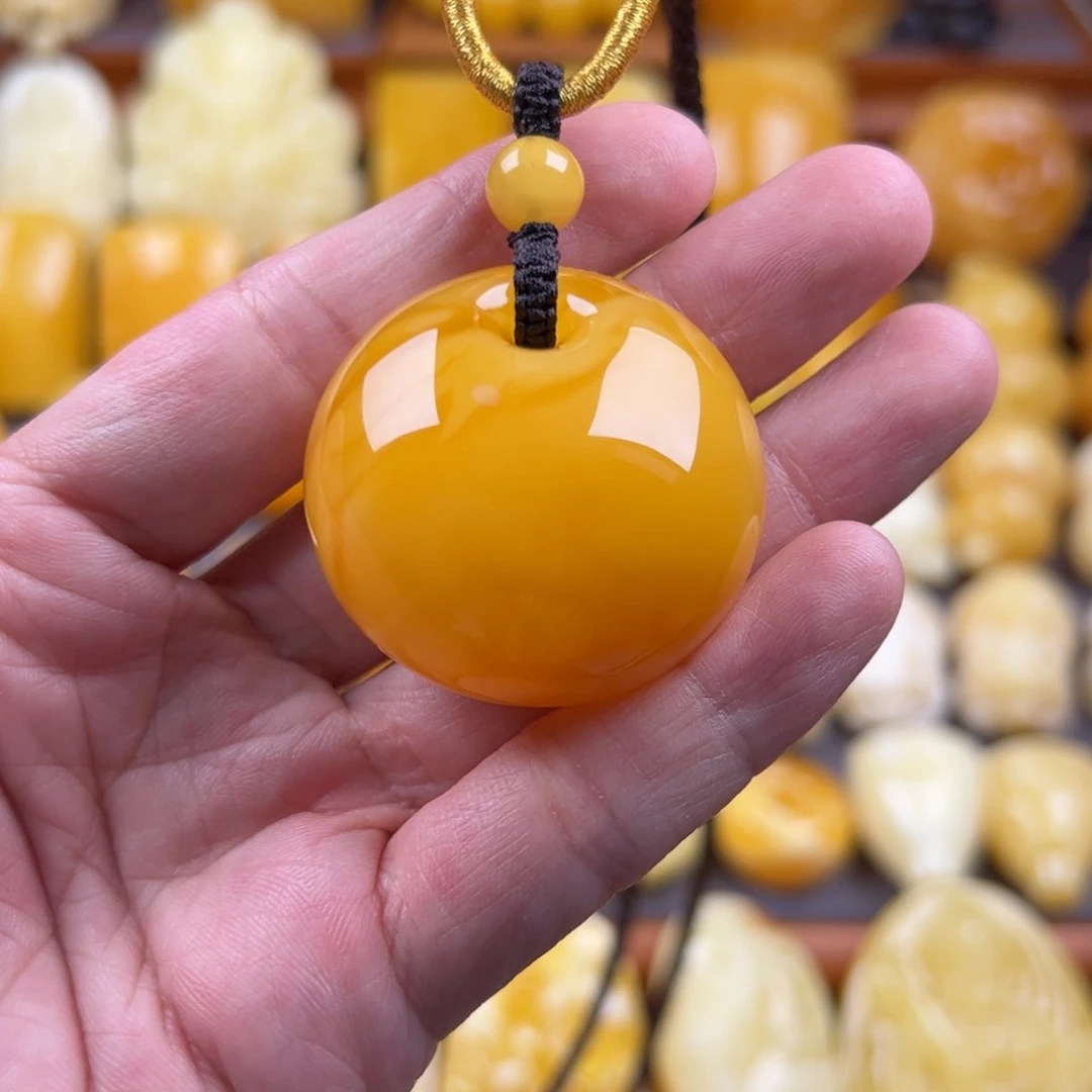琥珀颈饰未镶嵌纯天然琥珀蜜蜡无优化