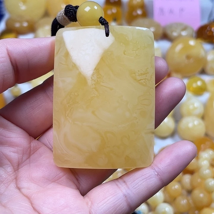 蜜蜡裸石未镶嵌蜜蜡无事牌