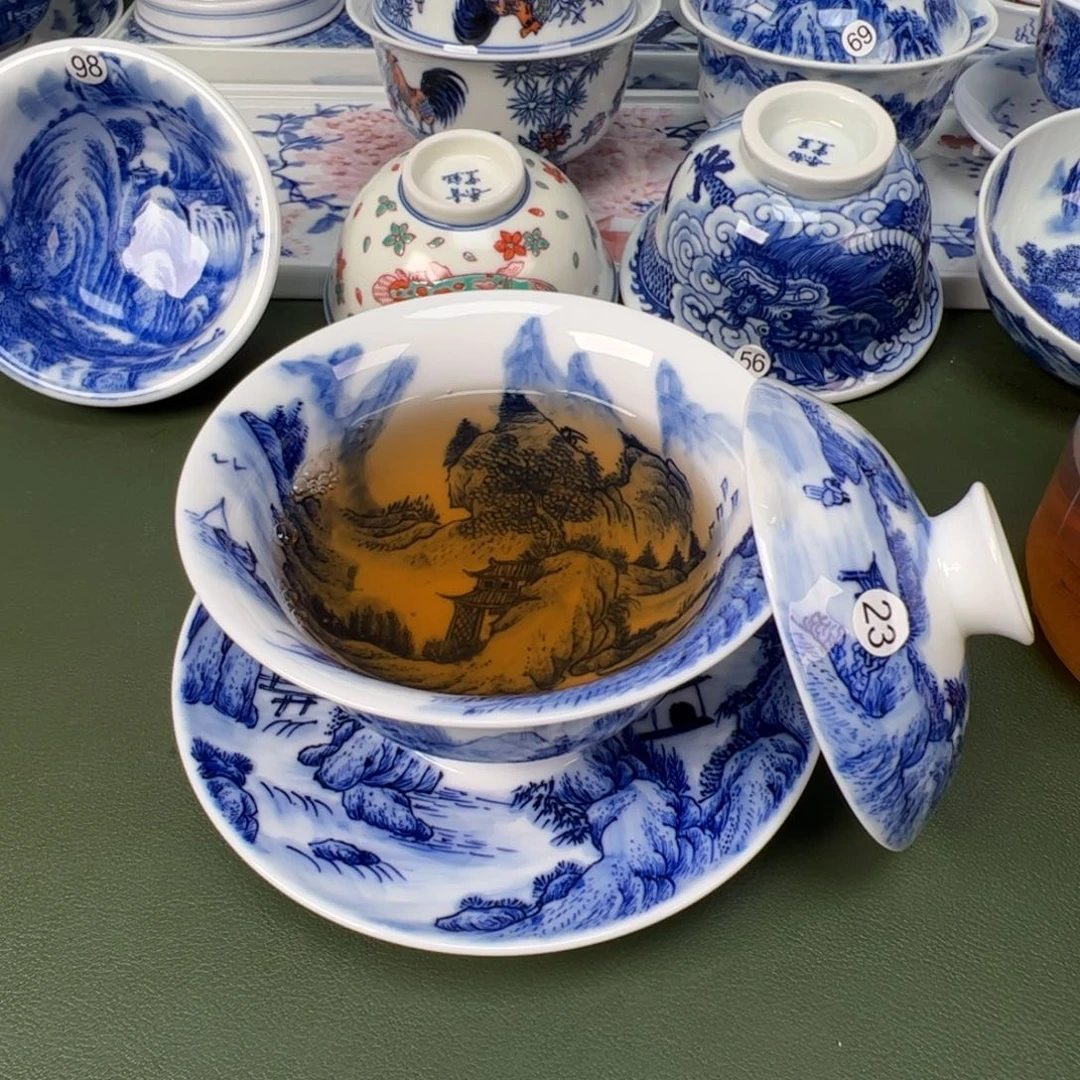 景德镇纯手工纯手绘茶具木木23