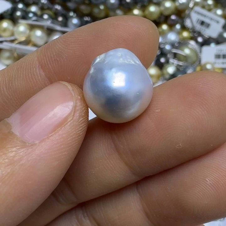 梦***6颈饰银S925镶嵌海水珍珠