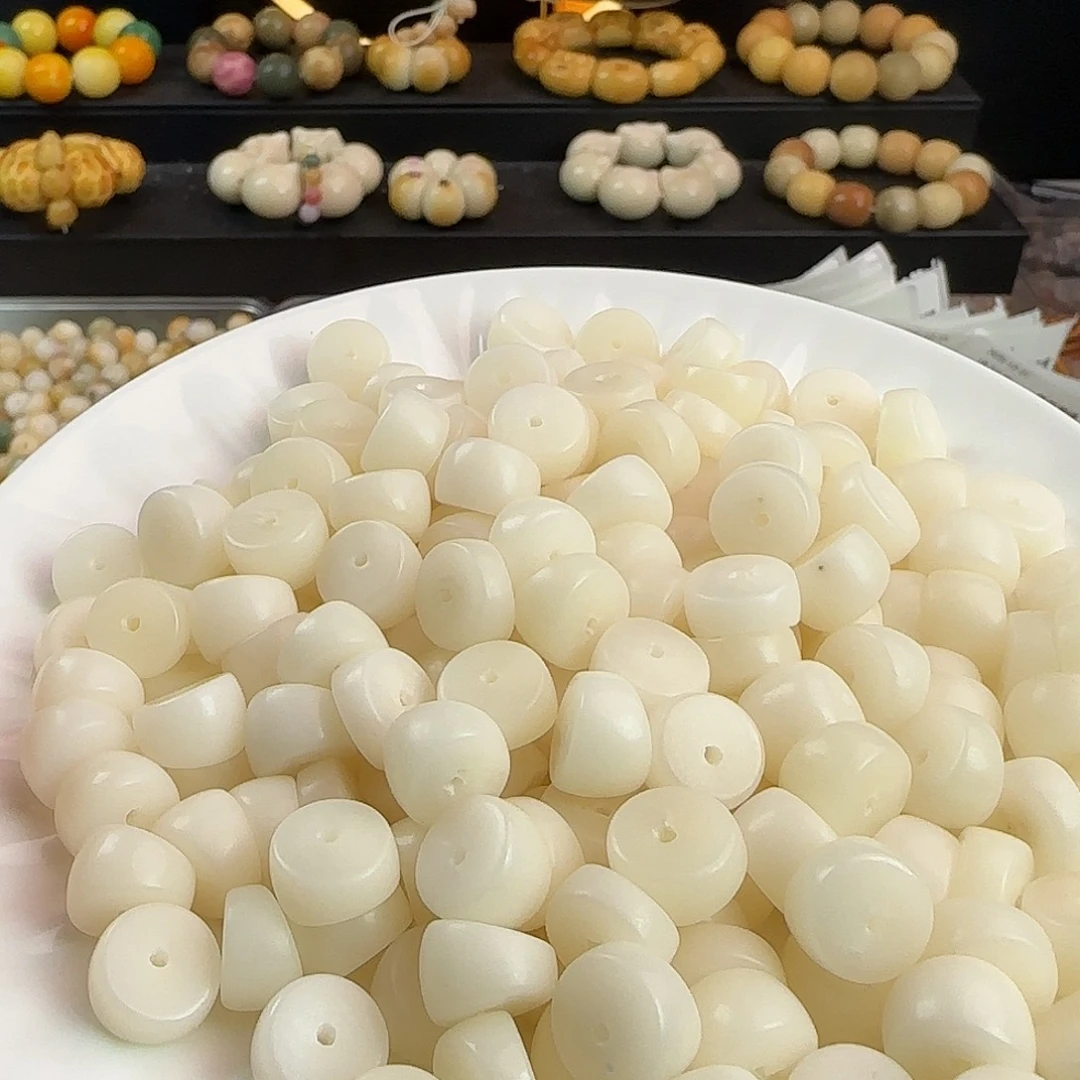 菩提根/象牙果手串微瑕卡12白月光大肠100颗