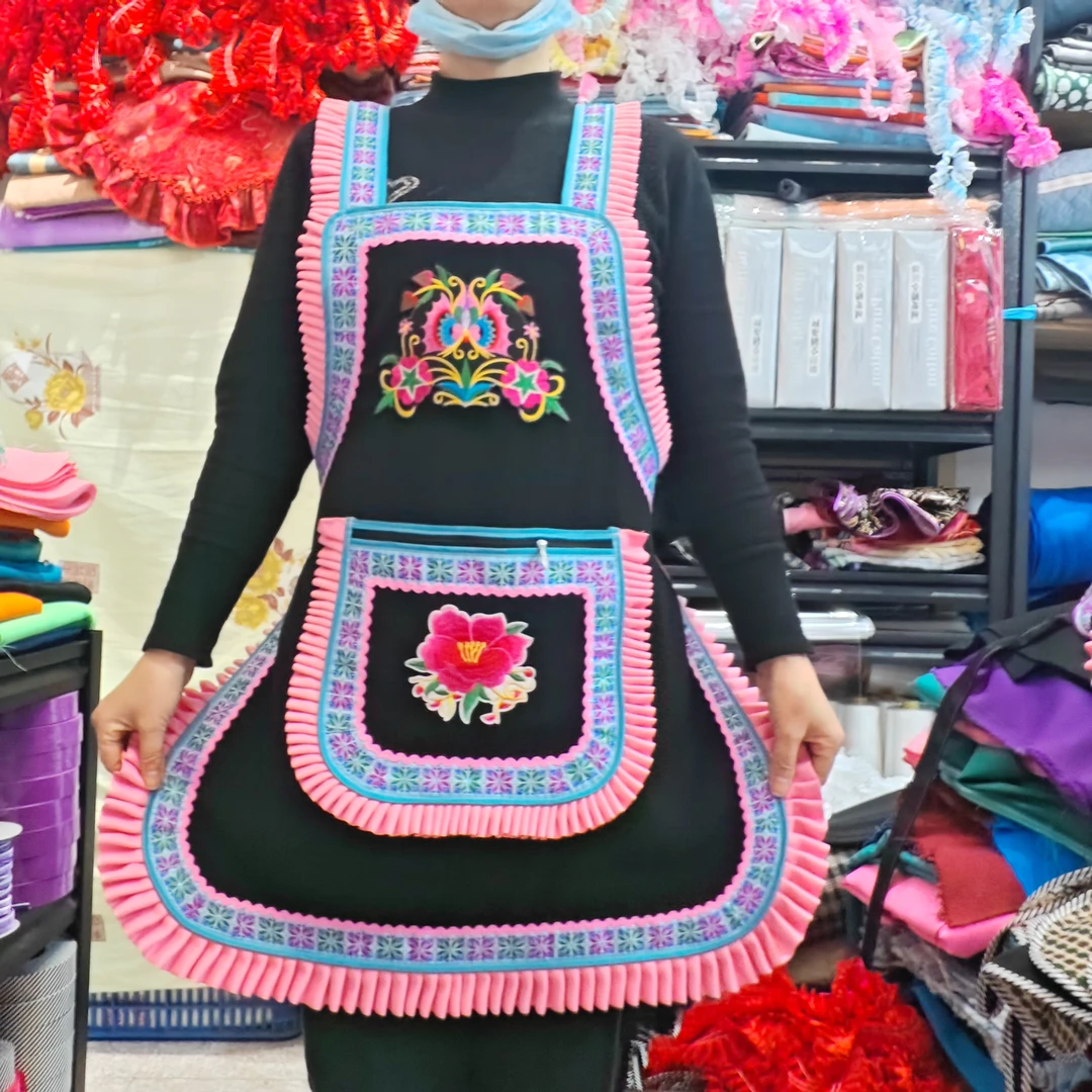 旺晨家纺新款围裙爆款厨房专用时尚可爱防尘防污工作服自产自销