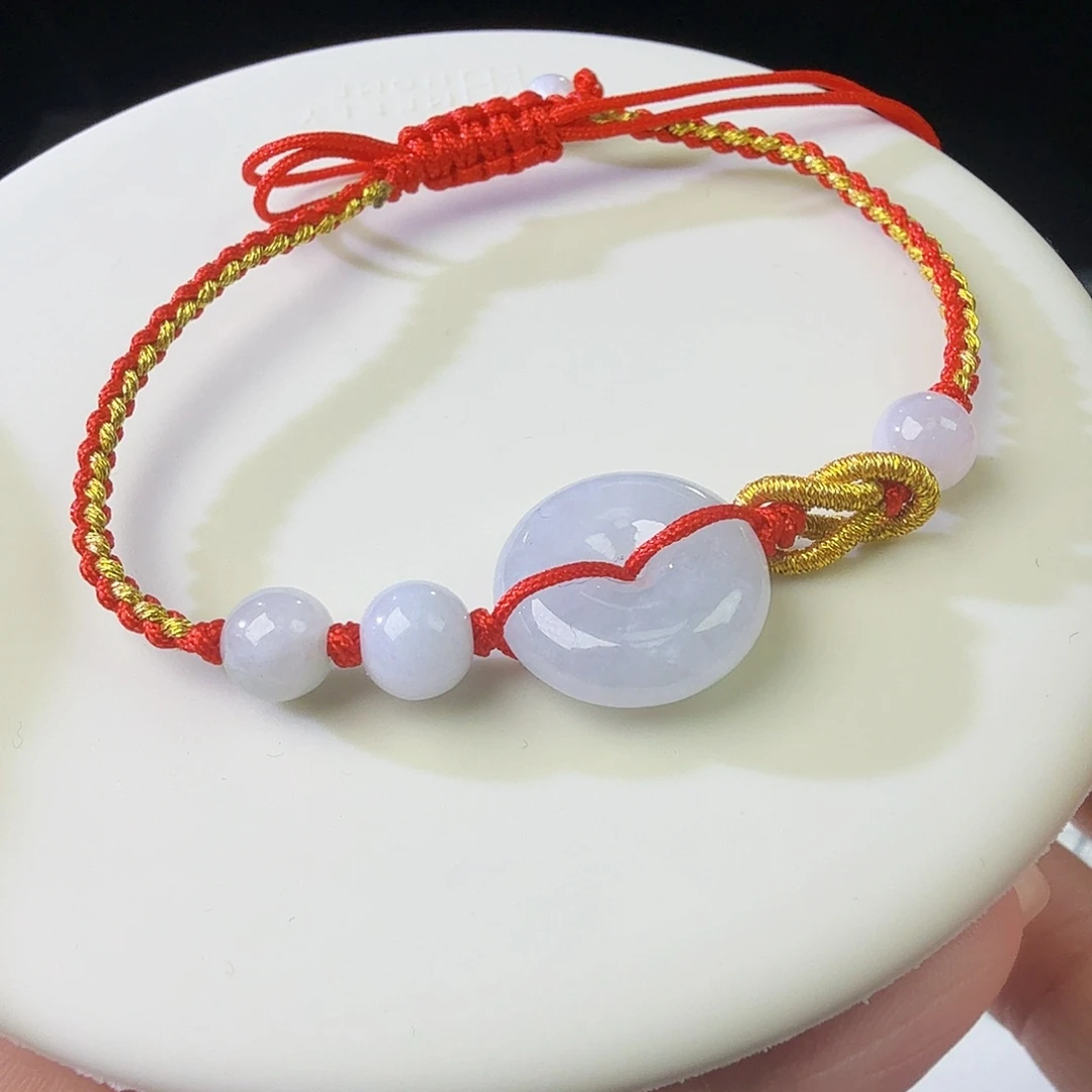 翡翠未镶嵌手串平安扣手绳