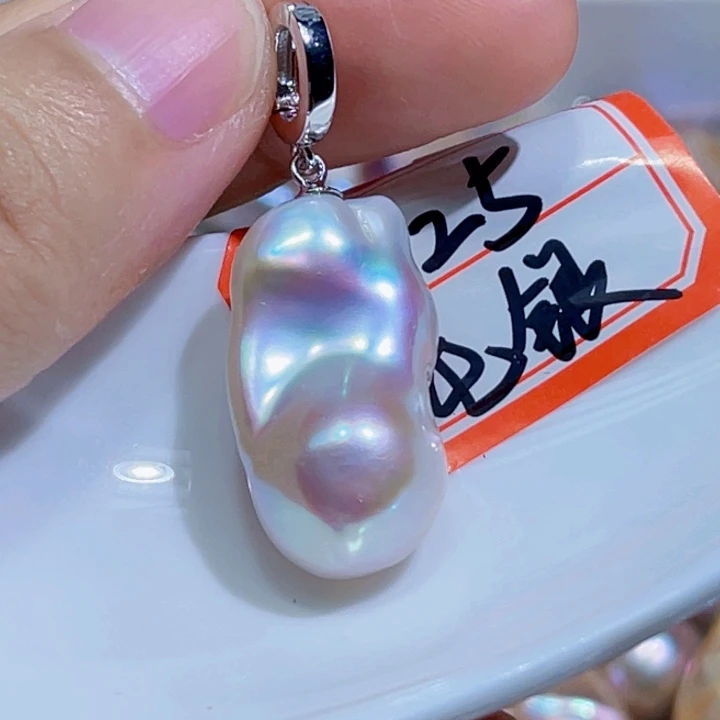 淡水珍珠银S925镶嵌颈饰