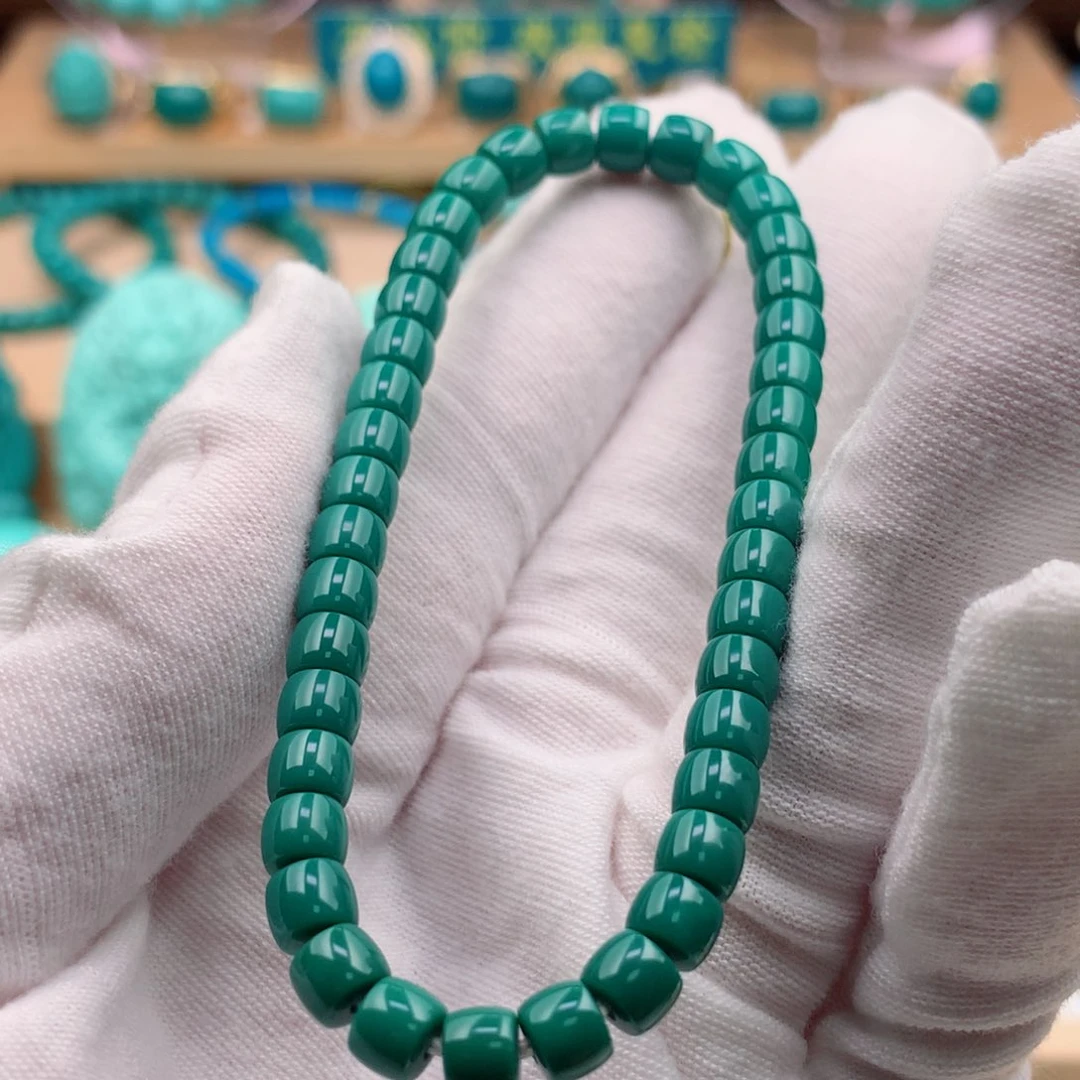 绿松石珠宝奇石未镶嵌5.5mm