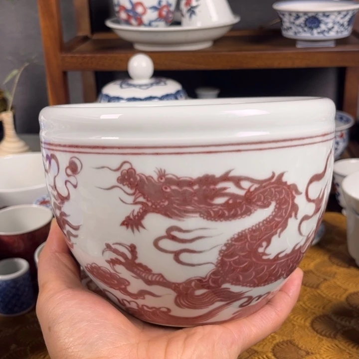 墨***竹景德镇原矿青花釉里红陶瓷