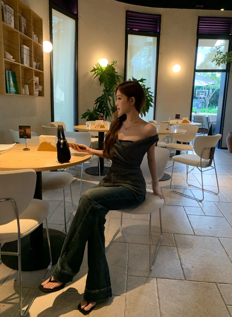 韩版辣妹风潮流百搭休闲复古蓝显瘦高腰牛仔长裤