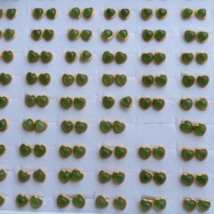 和田玉未镶嵌颈饰多样性，发一对