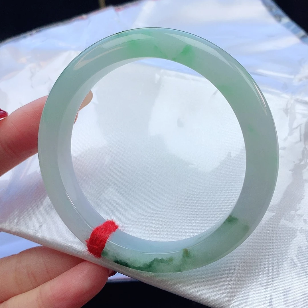 翡翠手镯未镶嵌56圈口200003