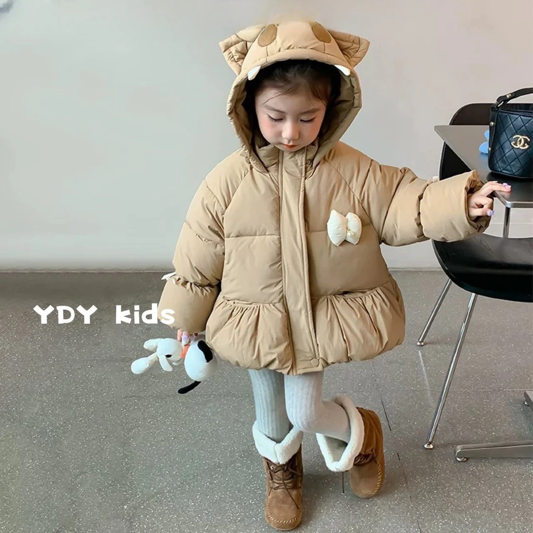 2024新款女童棉衣外套加绒加厚韩版可爱冬季儿童