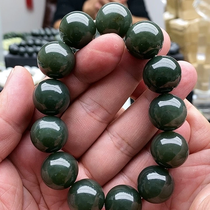 【闪购商品】未镶嵌手链和田玉18且末蓝