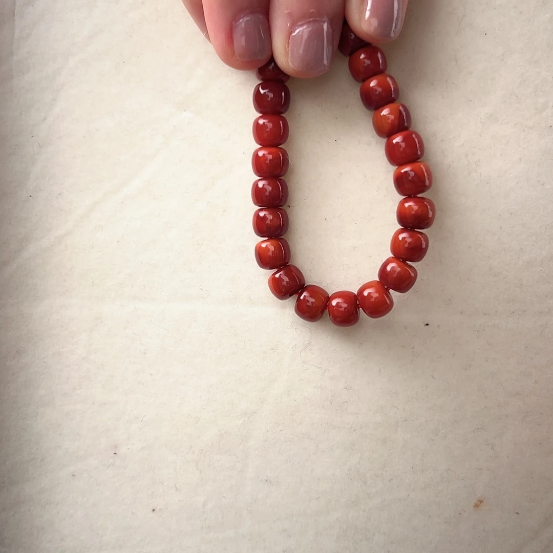 南红玛瑙未镶嵌手链