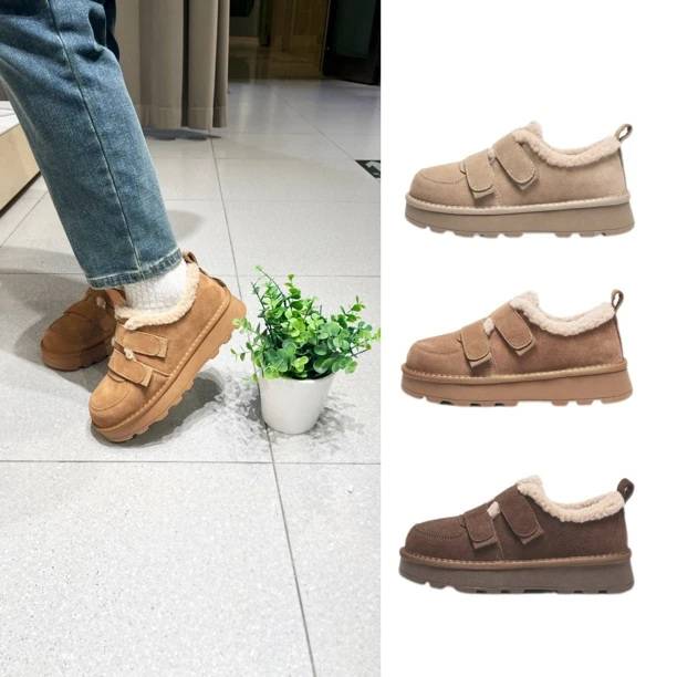 热风商场女鞋时尚雪地靴勃肯毛毛鞋秋冬保暖【年终大促】H89W4V12