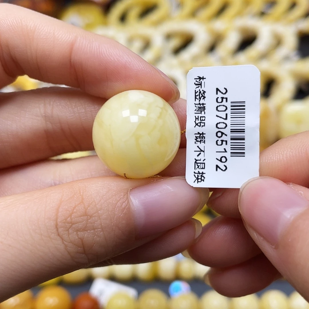 未镶嵌蜜蜡裸石圆珠18.8mm